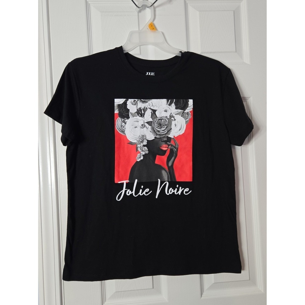 Jolie Noire Womans NWT Tshirt Size Large black